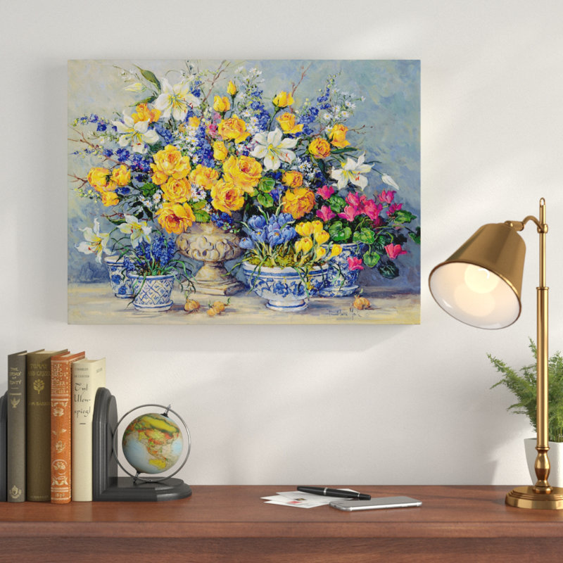 « from gabrielles jardin », reproduction de peinture à l’acrylique sur toile tendue, H 14 po x l 19 po x P 2 po