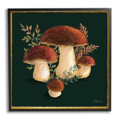 " Mushrooms On Black " by Paul Brent
