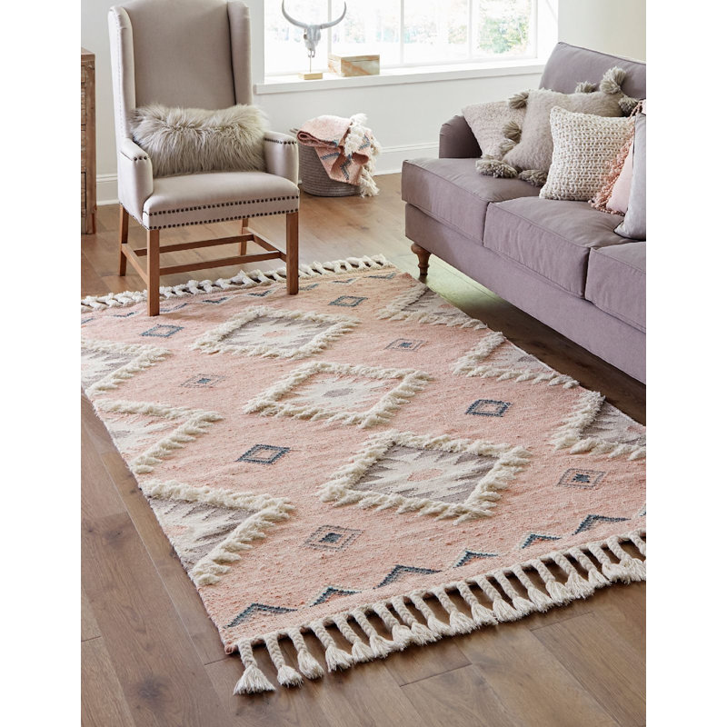 Tapis sud-ouest / auberge Alenah couleur bonbon, Rectangle 6 pi x 9 pi