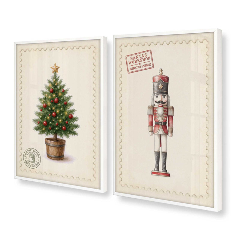Posters de Noël, impressions d'art, H 17,5 po x l 27 po, Blanc opaque