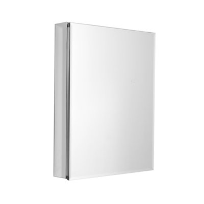 Fallyn Recessed or Surface Mount Frameless Medicine Cabinet with 3 Adjustable Shelves