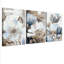 Tableau abstrait floral sur toile tendue (ensemble de 3)-1849895433