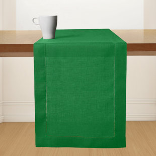D'Moksha Homes Classic Hemstitch Linen Table Runner
