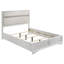 Ensemble de grand lit 5 pièces avec commodes, miroir, paillettes Vino White-117056043-117056040