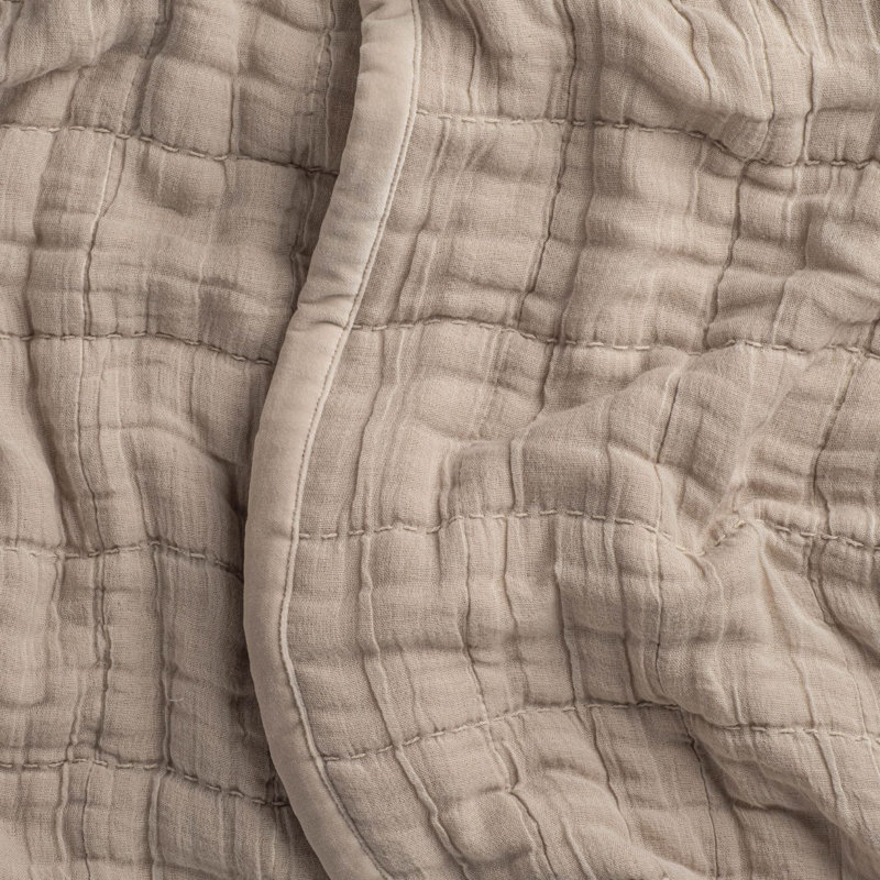 Gray Quilted Bedspread, King