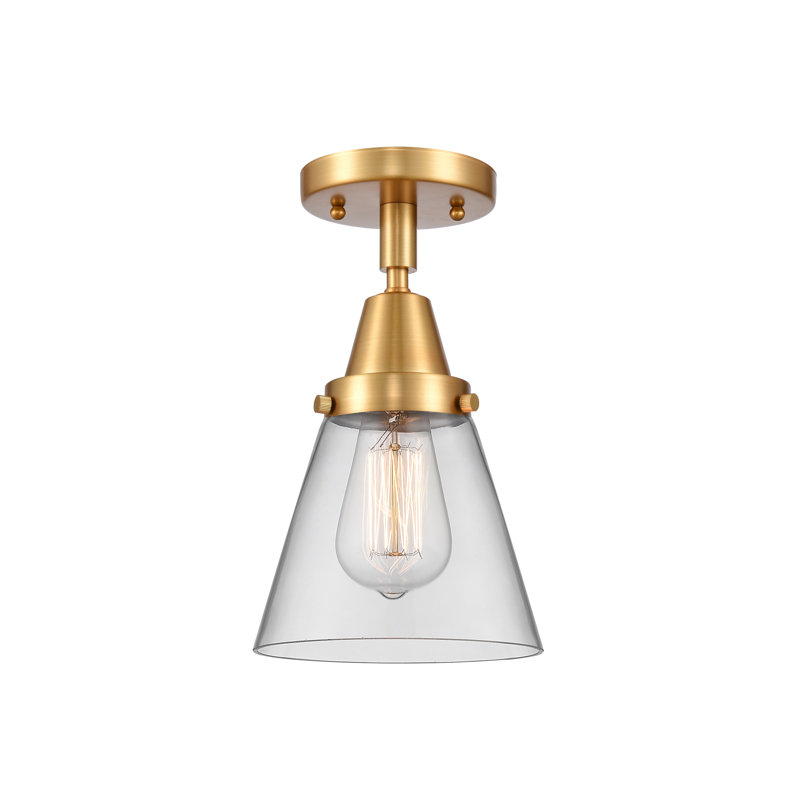 Plafonnier en verre, Ampoule non incluse, Oui, Or satiné