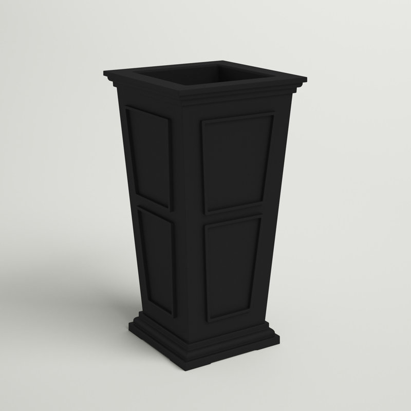 Abram Tall Planter Box, Black, 1