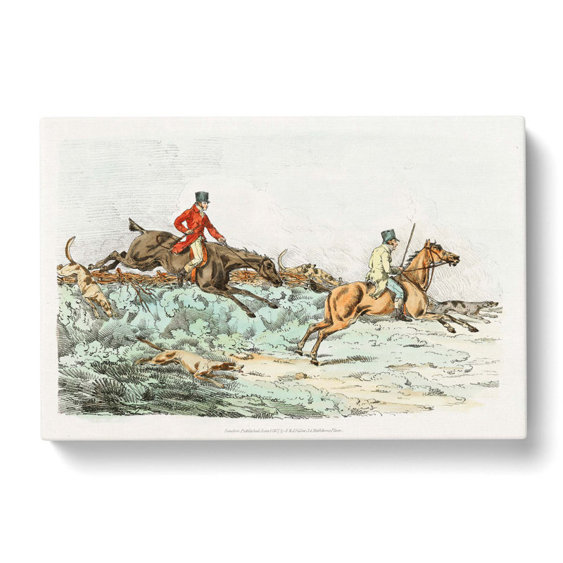 Hounds on the Hunt by Henry Alken - Wrapped Canvas Painting Print, 50cm H x 76cm W x 3cm D