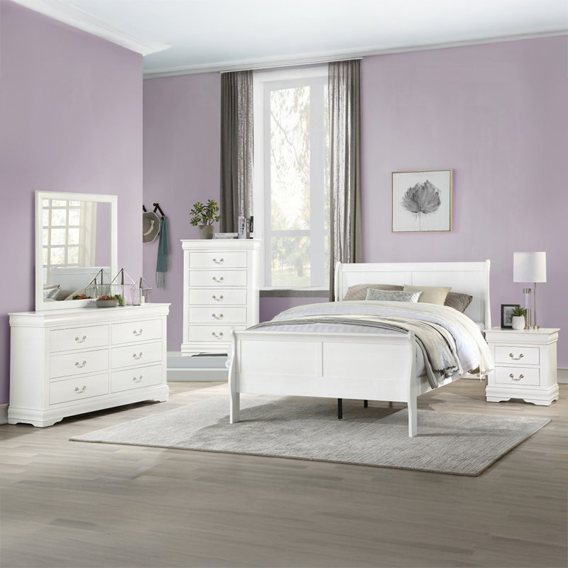 Lit simple Louis Philippe, Simple, Blanc