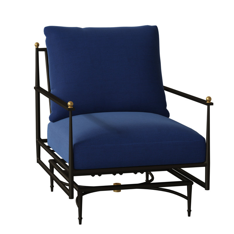 Méridienne en aluminium Roma, Lin marine, Welt, Standard Plus