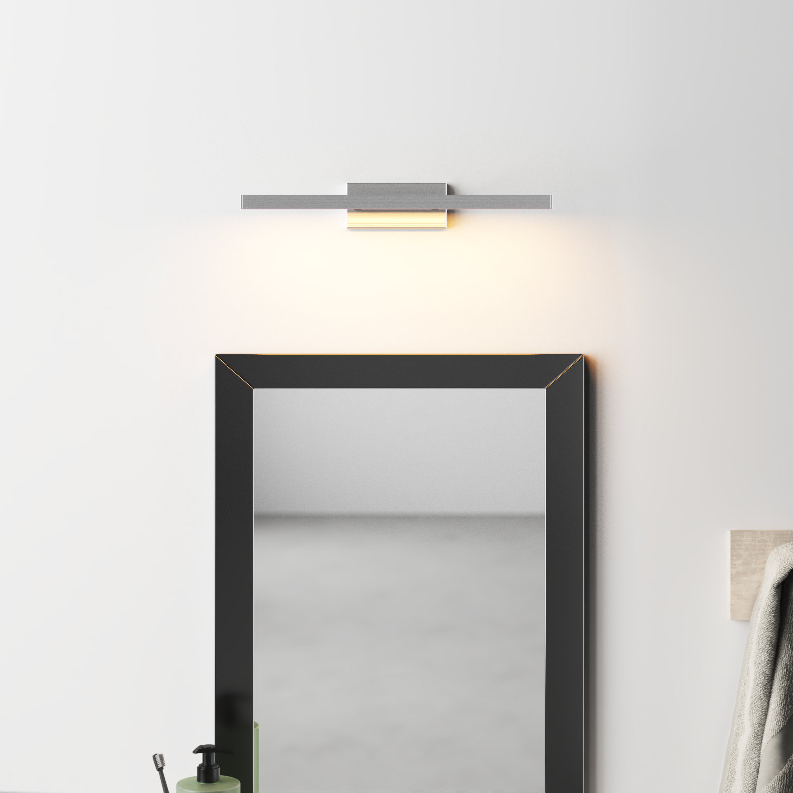 Rochelle Single Light Dimmable Vanity Light, 2700K, Brushed Nickel