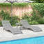 Burnes 184cm Long Reclining Acacia Double Chaise