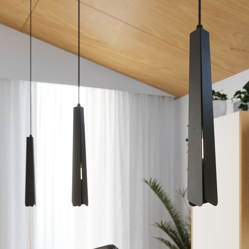 Bibianna 1 - Light Stainless Steel Pendant, Black