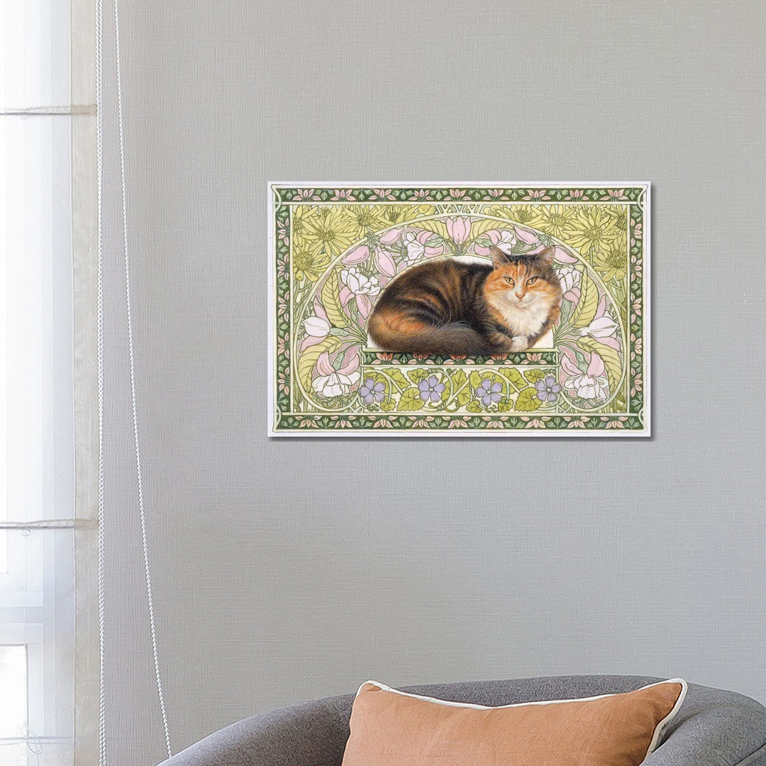 Jemima In Art Nouveau von Ivory Cats - No Frame Gallery-Wrapped Canvas Giclée on Canvas