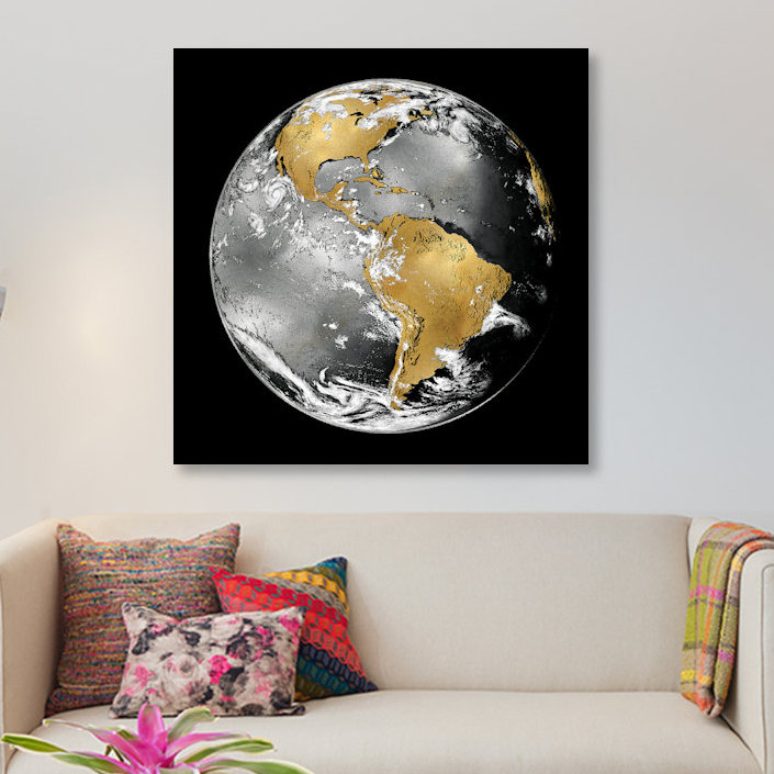 « world turn iii », reproduction d’impression sur toile, H 24 po x l 24 po x P 1 po, Papier d'art encadré noir, Blanc