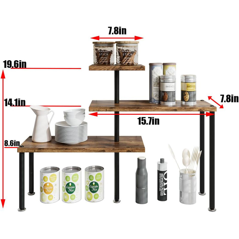 Kitchen Corner Shelf Countertop Organizer, 2 Tier Botswana