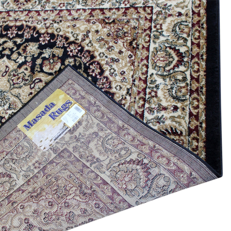 Damora Multipurpose Persian Style Olefin Medallion Motif Area Rug, Square 7'