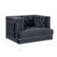 Fauteuil en velours gris anthracite Ansario