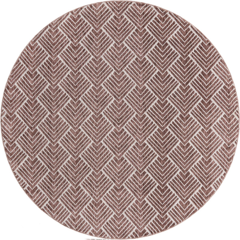 Abstract Indoor Rug, Round 7'