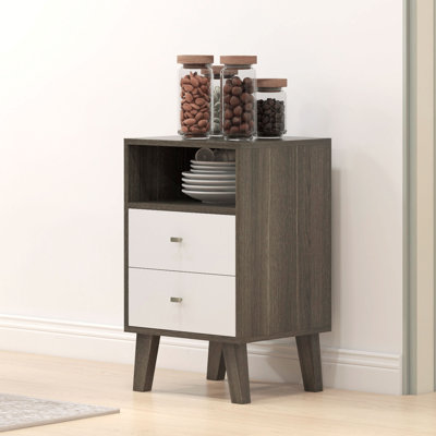 40cm W Engineered Wood Bedside Table