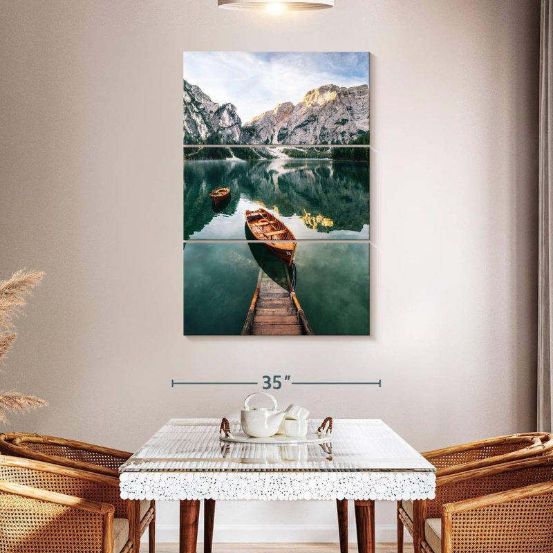 Quai Alvord Lake Braies, H 50 po x l 32 po