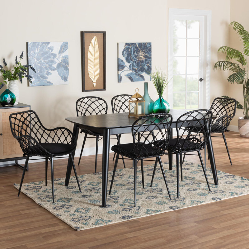 Raleigh 6 - Person Rattan Dining Set