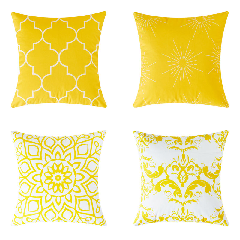 Housse de coussin Teade, Jaune