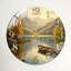 «Mountain Lake», horloge murale en verre-755361593
