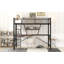 Lit mezzanine double en métal et en MDF avec bureau et tablette-435591652