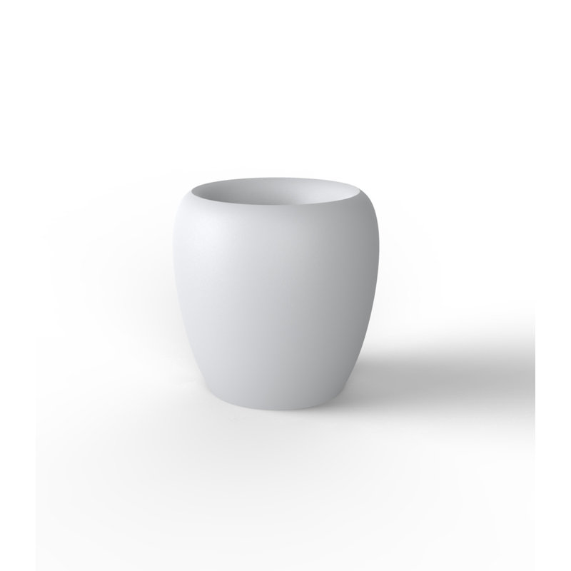Blow Resin Pot Planter, 31.5" H x 31.5" W x 31.5" D, White