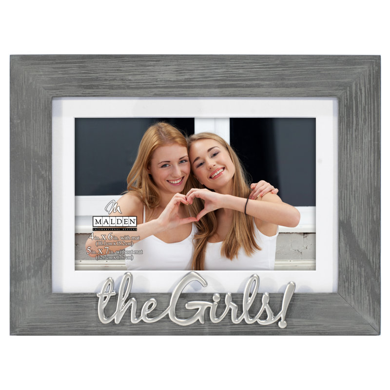 Gray Wood Embossed Picture Frame