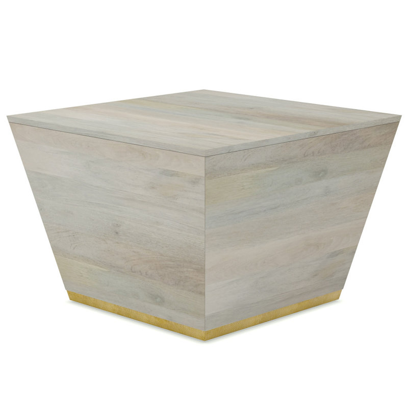 19" White Solid Wood Square End Table