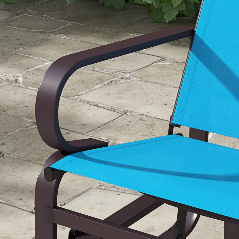 Fauteuil oscillant extérieur en métal Shamilla