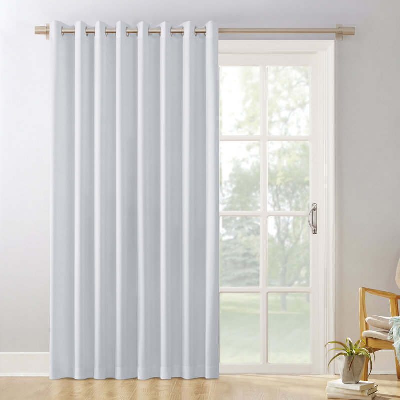 Wayfair Basics® Thermal Blackout Grommet Sliding Patio Door Curtain Panel, Dove White