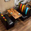 Banc rembourré en similicuir Modern Cafe