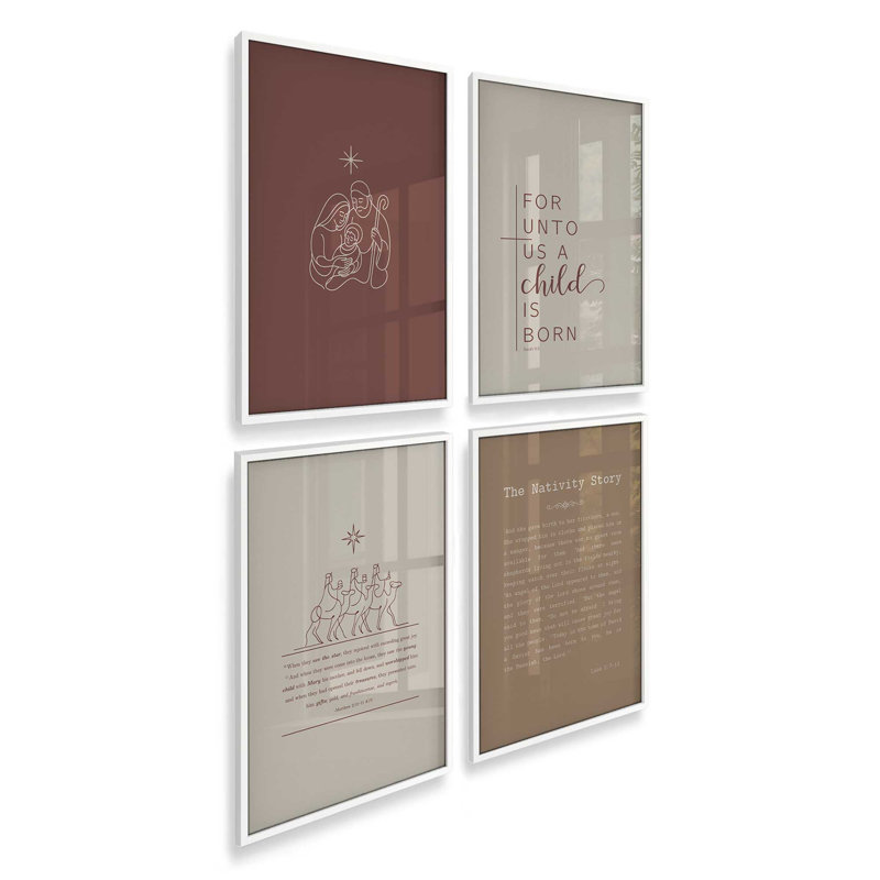 Child of Light, ensemble de 4 reproductions d'art, H 11,5 po x l 38 po, Blanc opaque