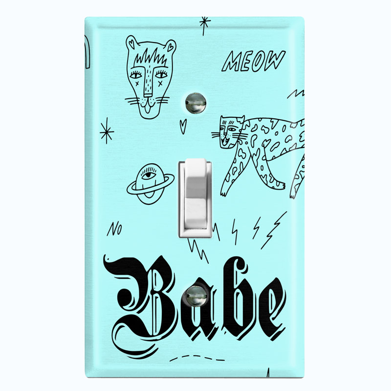 Plaque murale mignonne avec interrupteur à bascule 1 bande Boho