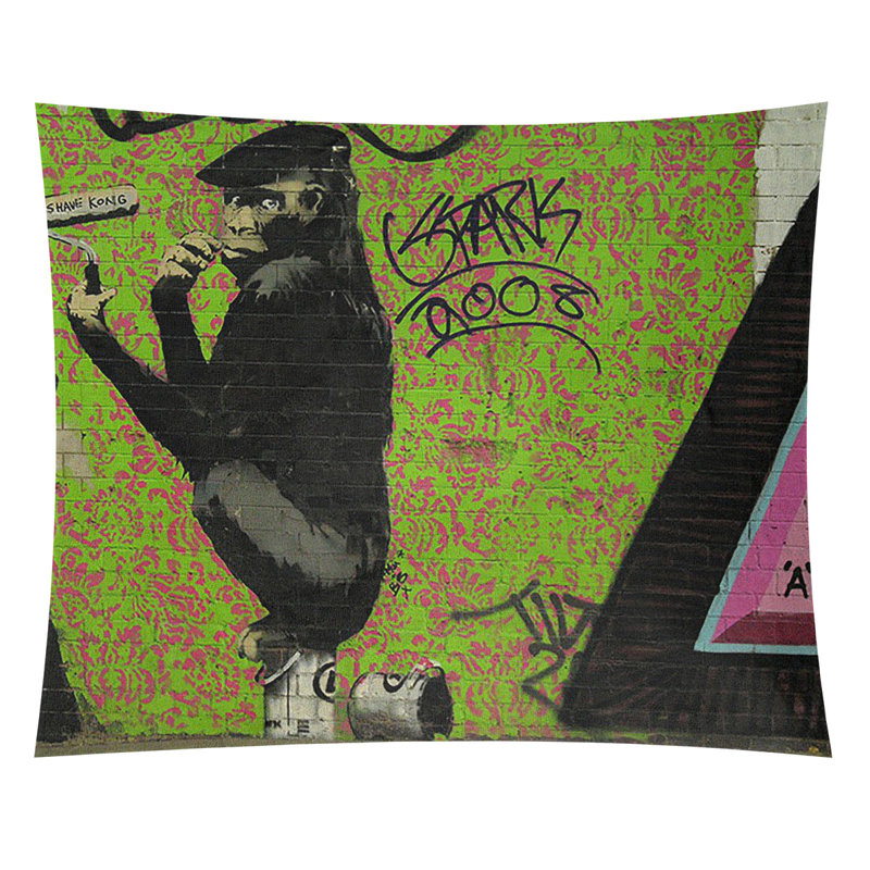 Tapisserie de rasoir en polyester kong, H 51 po x l 60 po P 1 po