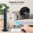 40 Inch Bladeless 60 Degree Oscillating Tower Fan With Aromatherapy Diffuser And Insertable Remote, Features With 38Db Low Noise Operating, 15H Timing, WIFI Control, Black
