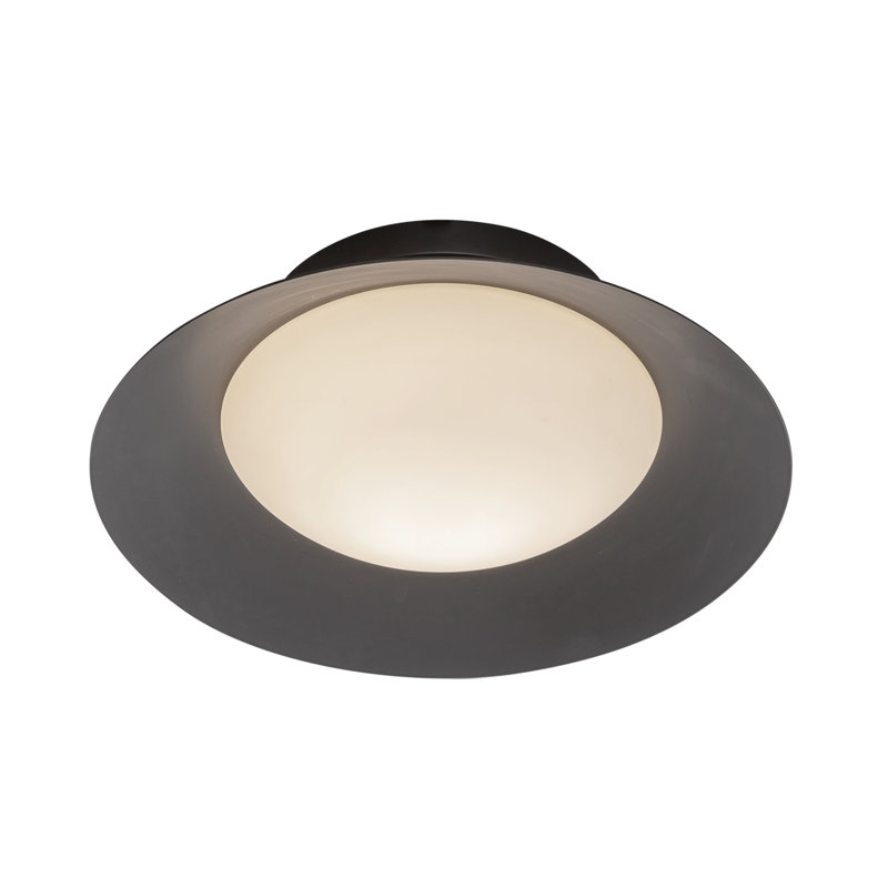 Cleo 1 - Light LED Flush Mounted Sconce, Black/White, Black