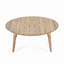 Table basse d'extérieur ronde en bois d'acacia