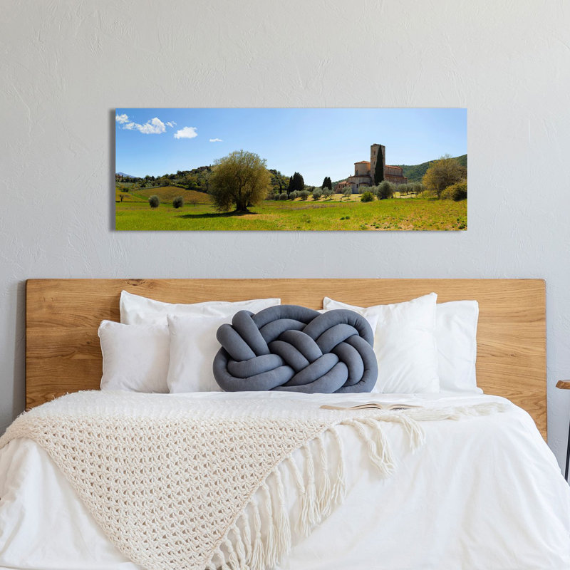 Abbey Of S. Antimo, Val D''orcia, Tuscany - Wrapped Canvas Print, 40cm H x 120cm W x 4cm D