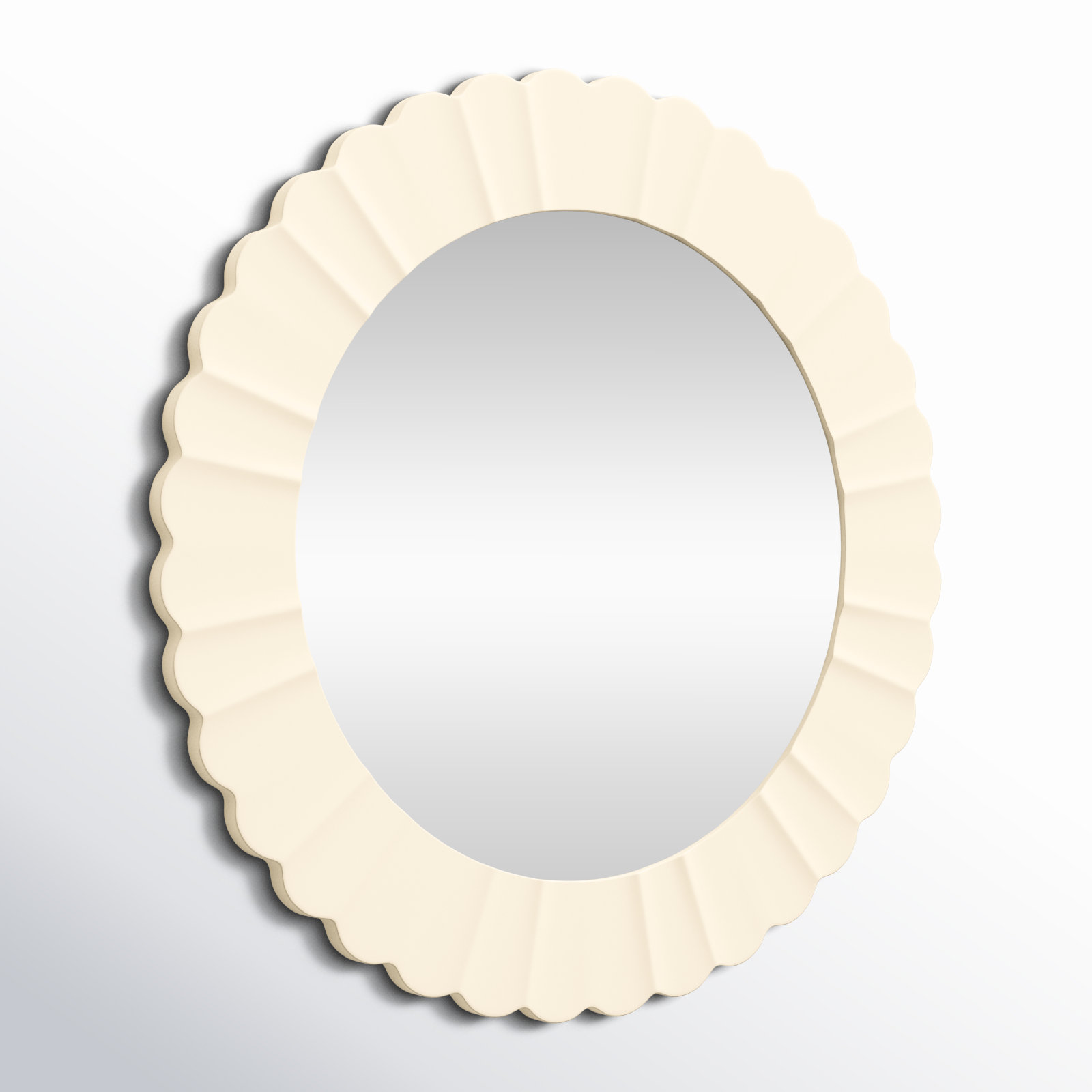 36" Accent Mirror, White