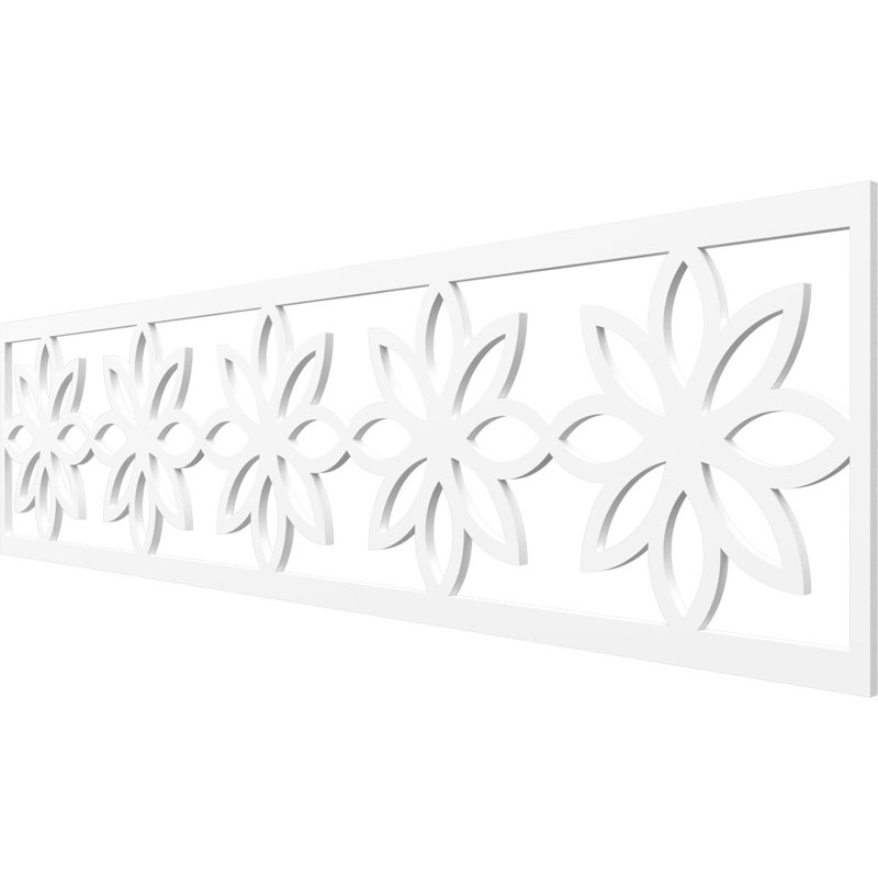 Moulure de marguerite Daisy, H 12 po x l 47 po x P 0,38 po, PVC de qualité architecturale