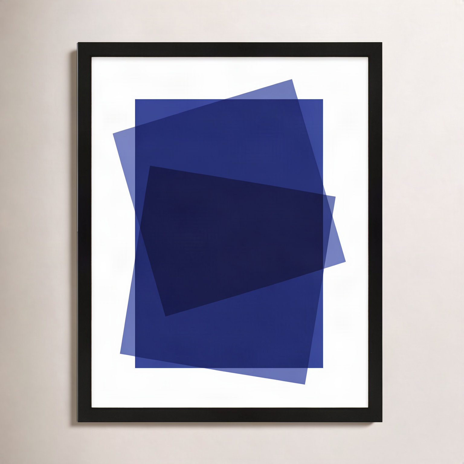 Kami "Indigo" Print by Jacques Pilon, Black Framed Paper, 38" H x 30" W