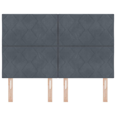 Headboard Wall-Mounted Geometric Manual Velvet