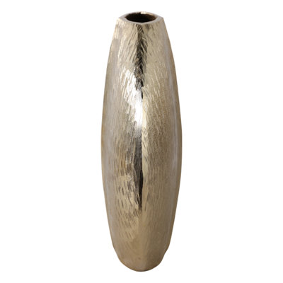Modern Glam Metal Aluminum Vase and Sculptural Design - Tall for Home, Office, Bedroom or Living Room Decor
