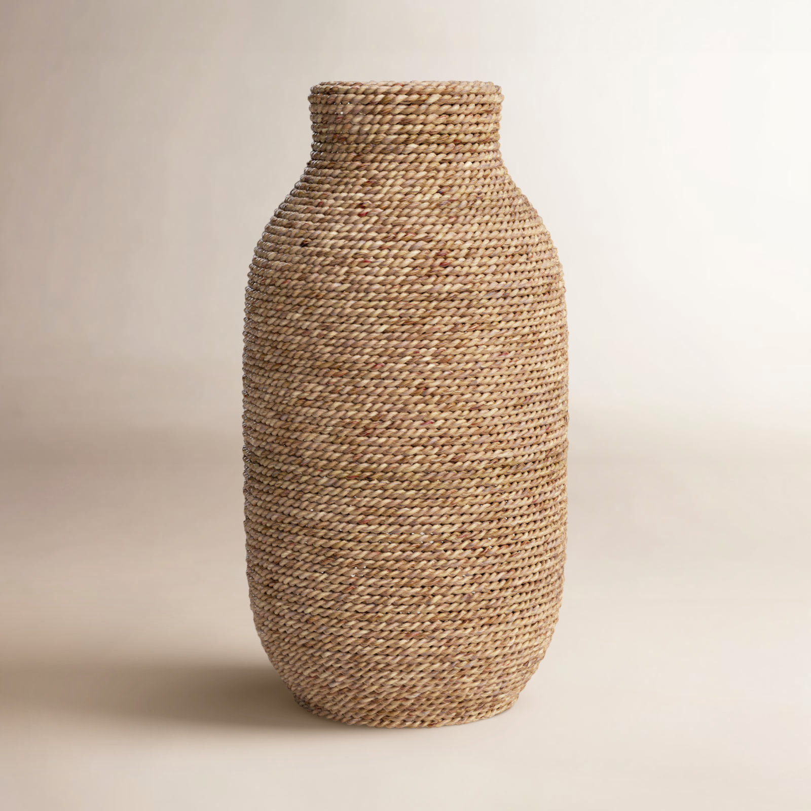 Fez Handmade Seagrass Table Vase, 15.85" H x 8.45" W x 8.4" D
