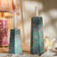 Porte-bougie hexagonal aqua-104018650