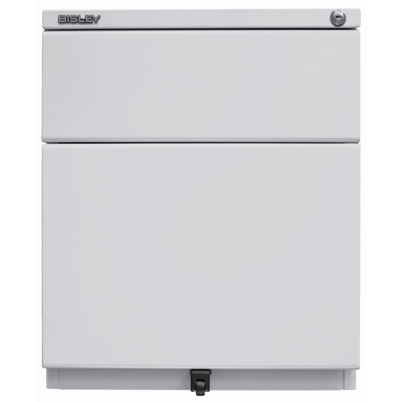 OBA 42cm Wide 2 -Drawer File Cabinet, Light grey